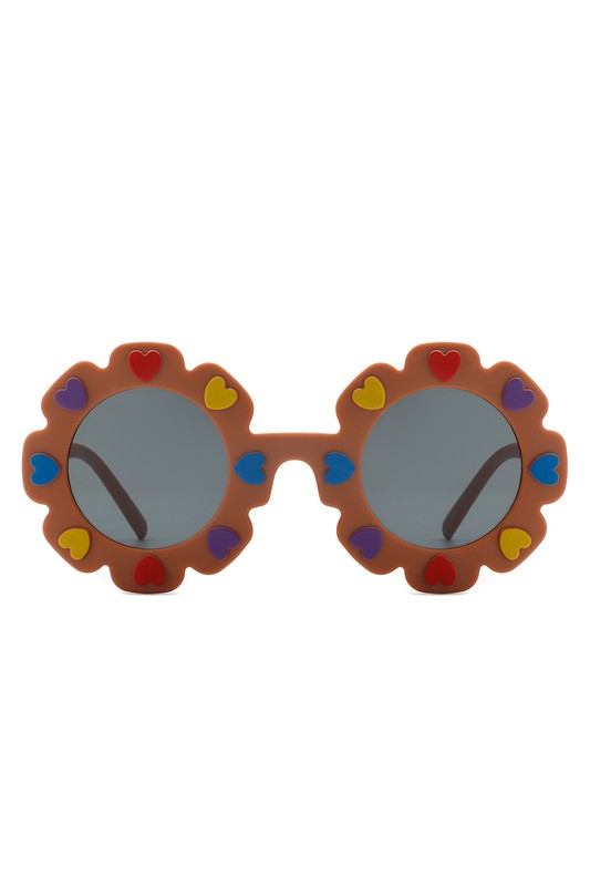 Children Junior Round Circle Heart Sunglasses