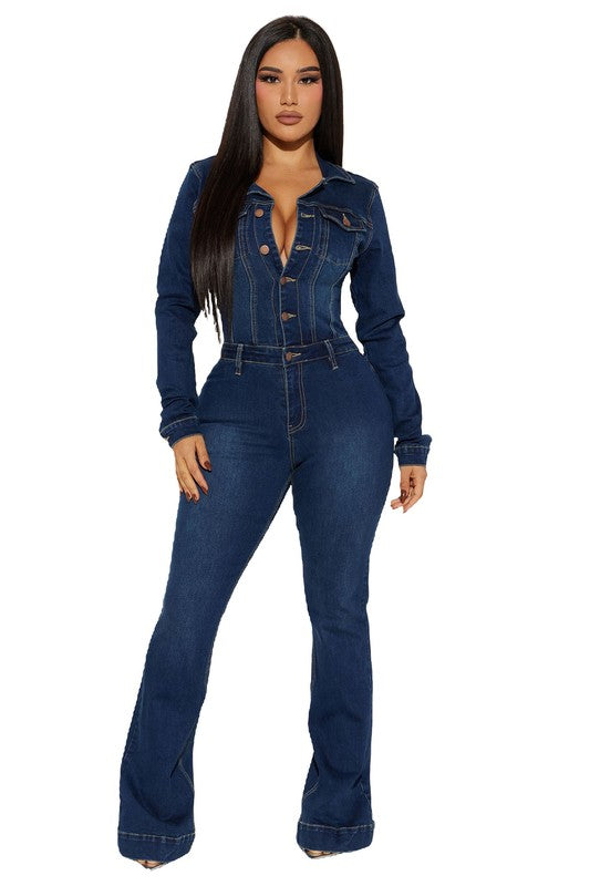 PRETTY DENIM JUMPSUIT